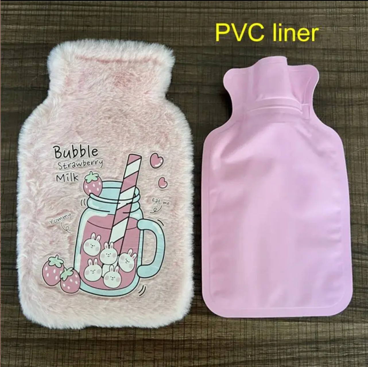 500ML Cute Hot Water Bottle Bag Girls Plush Shoulder Hand Warmer Heat Pack Cute Warm Water Bag Hand Warmer Hot Water Bottle Bag