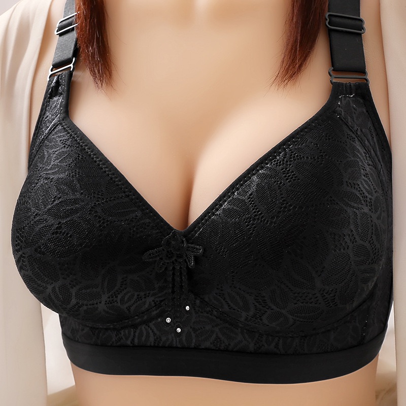 Plus Size Ladies Bra Thin No Steel Ring Comfortable Breathable Bra Adjustable Underwear Push Up Women Lingerie Bra BC Cup