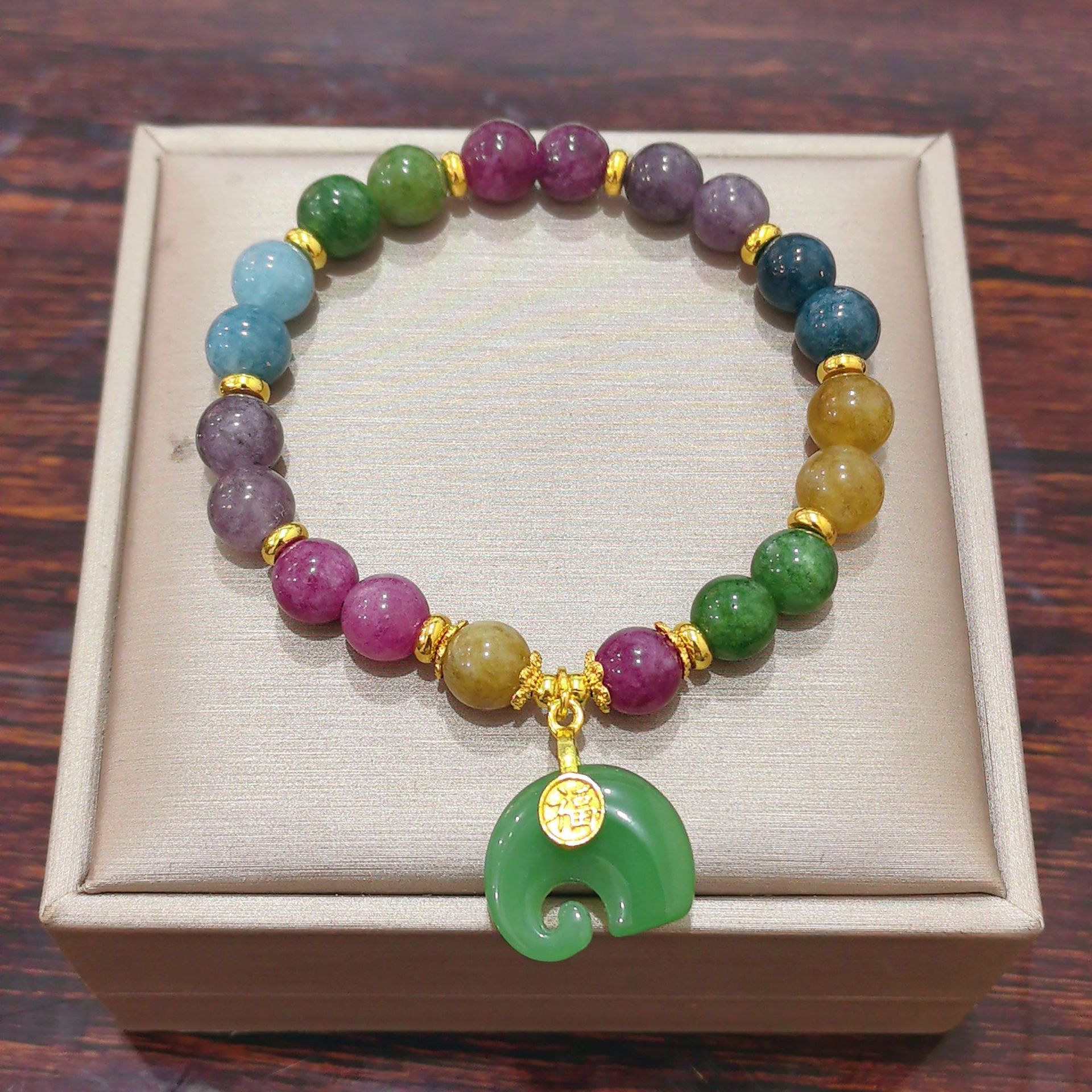Body accessories, Jingdezhen ceramic accessories, new fashionable flower glaze bead bracelet, multi-color leisure ethnic style