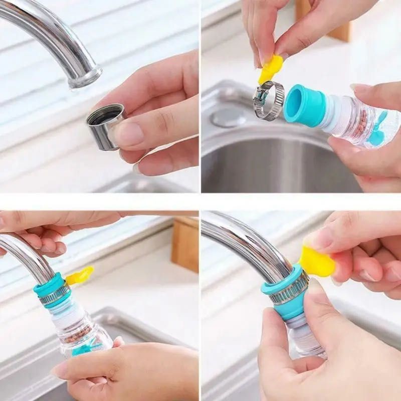 1pc Retractable Faucet Water Filter Rotatable 360 Water Filter Tap Purifier Adjustable Water Tap Kitchen Accesories Household Water Filter Nozzle Adapter Sink
