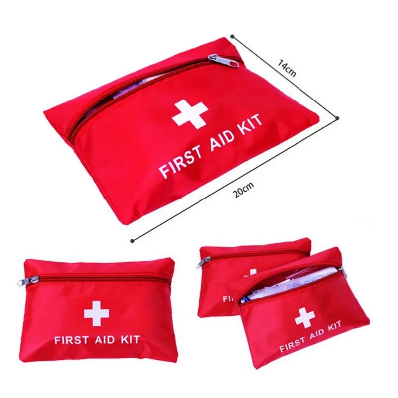 Portable Home First Aid Kit Outdoor Travel Waterproof Mini Emergency Survival Kit Red