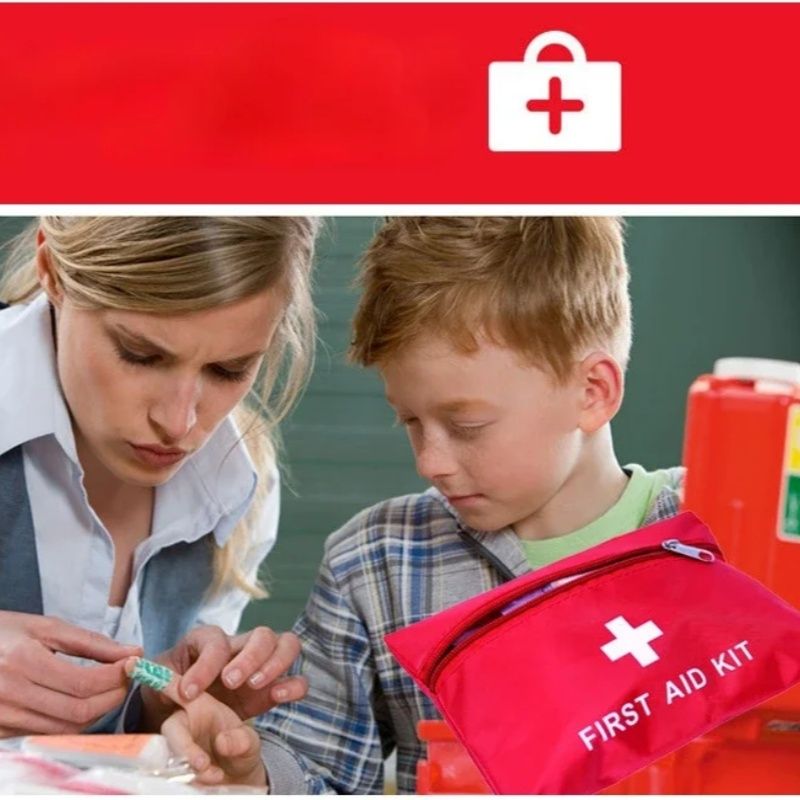 Portable Home First Aid Kit Outdoor Travel Waterproof Mini Emergency Survival Kit Red