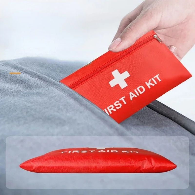 Portable Home First Aid Kit Outdoor Travel Waterproof Mini Emergency Survival Kit Red