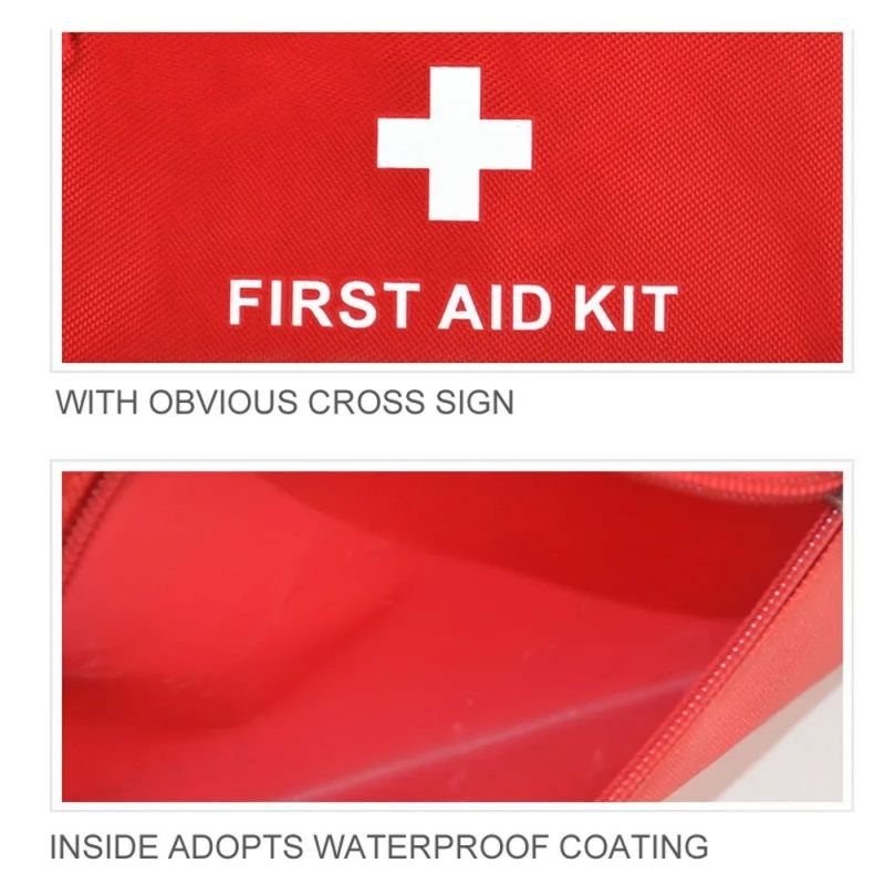 Portable Home First Aid Kit Outdoor Travel Waterproof Mini Emergency Survival Kit Red