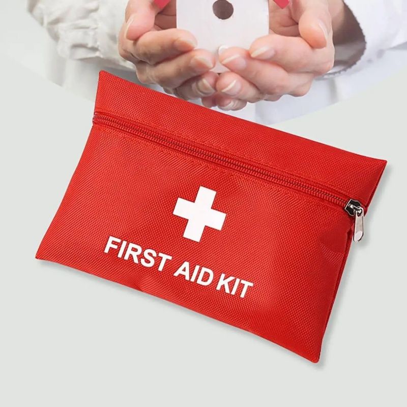 Portable Home First Aid Kit Outdoor Travel Waterproof Mini Emergency Survival Kit Red