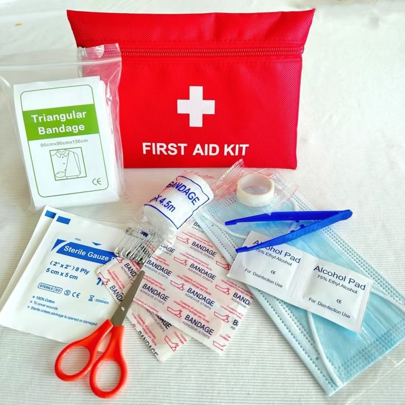Portable Home First Aid Kit Outdoor Travel Waterproof Mini Emergency Survival Kit Red
