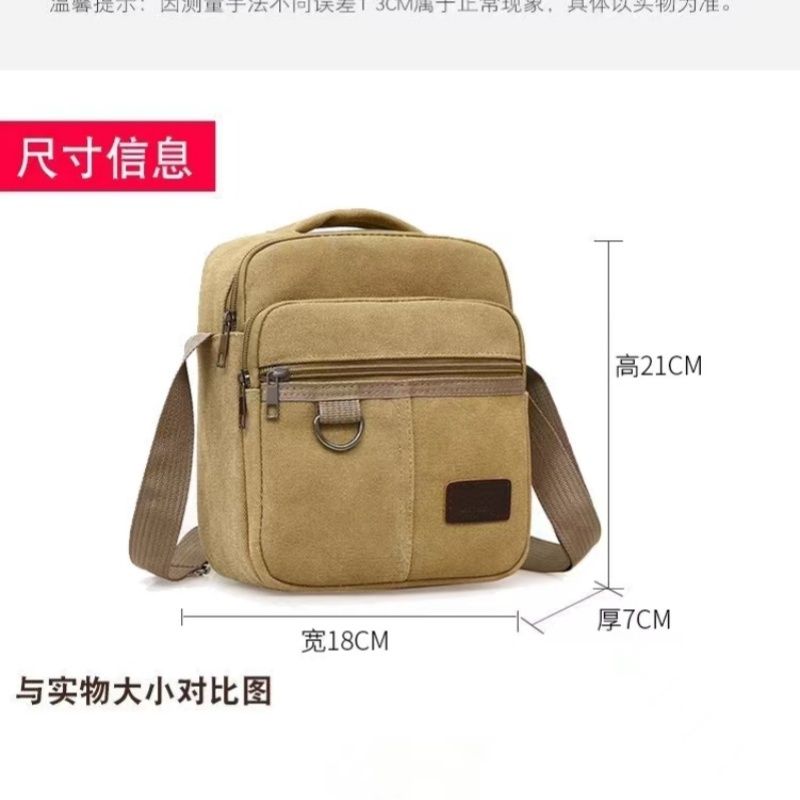 Trendy Men Multifunction Canvas Shoulder Bag Fashion Retro Casual Canvas Crossbody Bag Casual Handbag Simple Design Travel Bag Male Crossbody Bag Flap Handbag Celebrity Recommend Outdoor Handbag