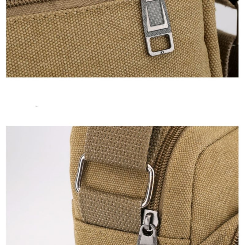 Trendy Men Multifunction Canvas Shoulder Bag Fashion Retro Casual Canvas Crossbody Bag Casual Handbag Simple Design Travel Bag Male Crossbody Bag Flap Handbag Celebrity Recommend Outdoor Handbag