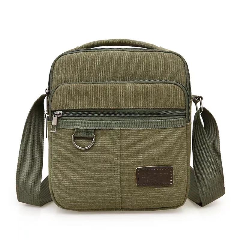 Trendy Men Multifunction Canvas Shoulder Bag Fashion Retro Casual Canvas Crossbody Bag Casual Handbag Simple Design Travel Bag Male Crossbody Bag Flap Handbag Celebrity Recommend Outdoor Handbag