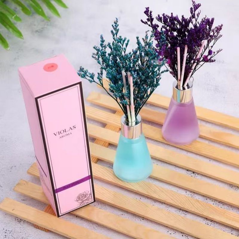 Air Freshener Toilet Deodorant Aromatherapy Indoor Expansion Perfume Bathroom Bedroom Washroom, Living room Office etc Stay Fragrance Each 50ml Bottle Have 4 Perfumes(Lemon Lavender Ocean Peach)