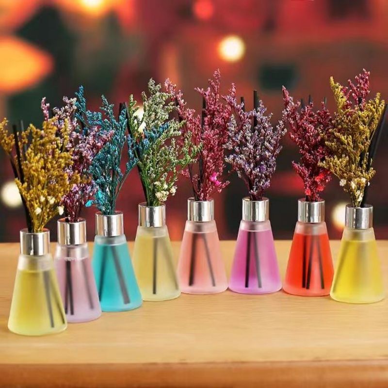 Air Freshener Toilet Deodorant Aromatherapy Indoor Expansion Perfume Bathroom Bedroom Washroom, Living room Office etc Stay Fragrance Each 50ml Bottle Have 4 Perfumes(Lemon Lavender Ocean Peach)