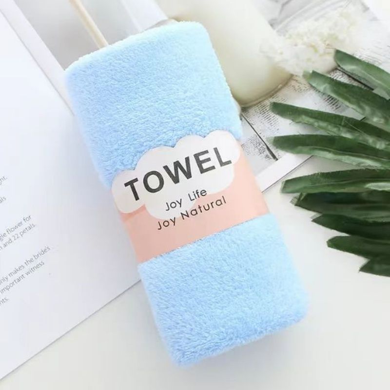 5Towels Per Set High-density Coral Fleece Cleaning Hair Towel Coral Velvet Soft Microfiber Hand Towel 35x75cm Towel