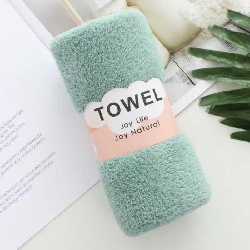 5Towels Per Set High-density Coral Fleece Cleaning Hair Towel Coral Velvet Soft Microfiber Hand Towel 35x75cm Towel