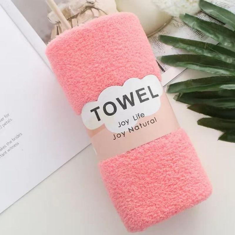 5Towels Per Set High-density Coral Fleece Cleaning Hair Towel Coral Velvet Soft Microfiber Hand Towel 35x75cm Towel