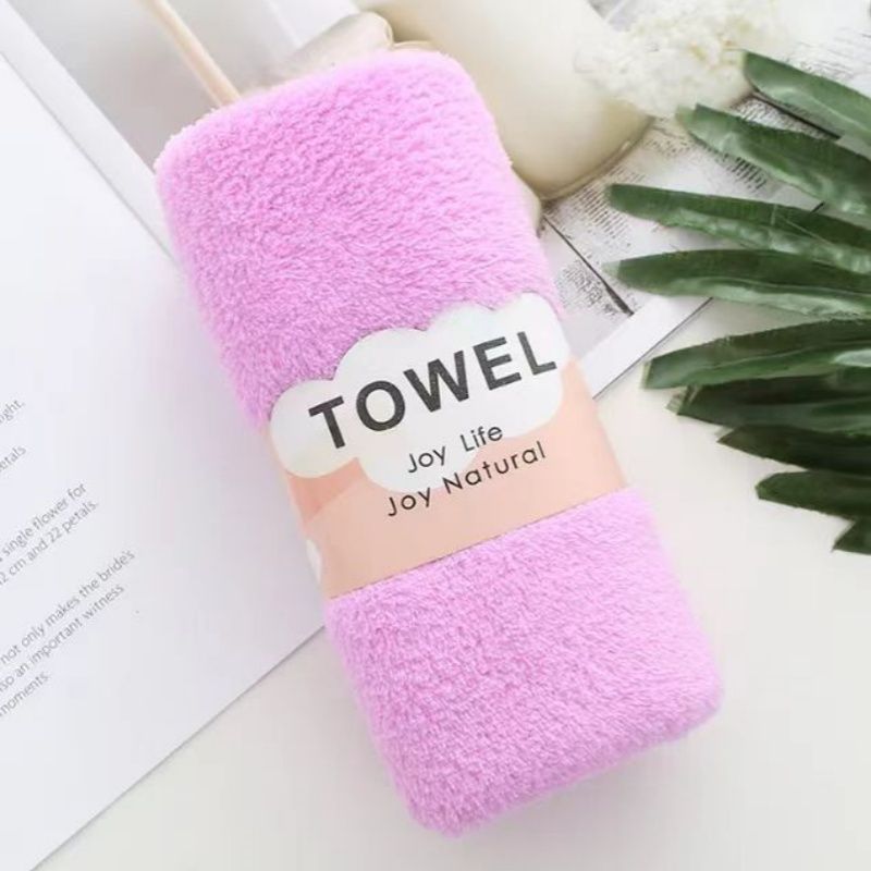 5Towels Per Set High-density Coral Fleece Cleaning Hair Towel Coral Velvet Soft Microfiber Hand Towel 35x75cm Towel