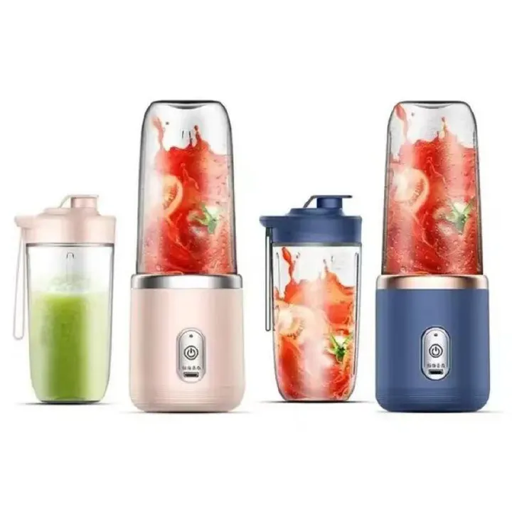400ml Charging Multi-functional Juicer  Small Juice Cup Smoothie Blender Machine Stainless Steel 6 Blades High-speed Cutting 21000Hz/min Food Grade Materials Electric Fruit Juicer Kitchen Appliance