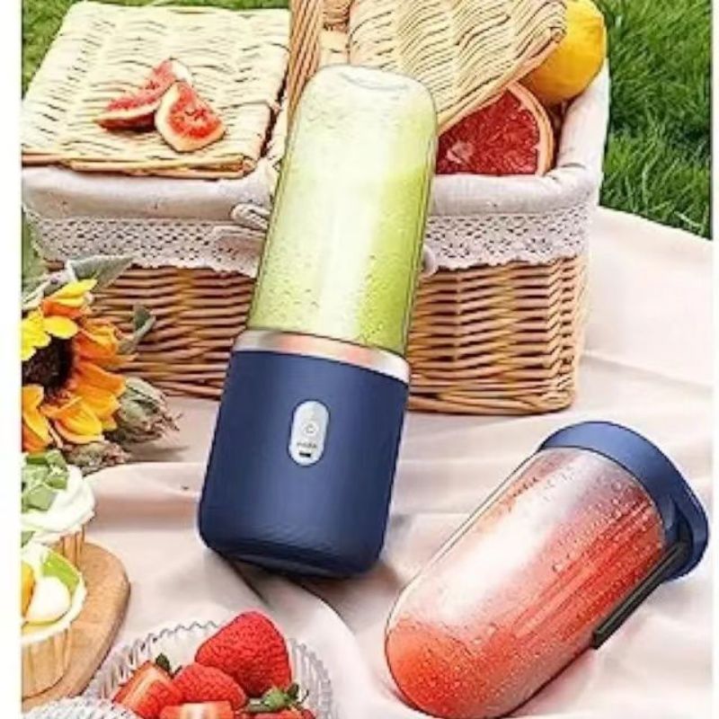 400ml Charging Multi-functional Juicer  Small Juice Cup Smoothie Blender Machine Stainless Steel 6 Blades High-speed Cutting 21000Hz/min Food Grade Materials Electric Fruit Juicer Kitchen Appliance