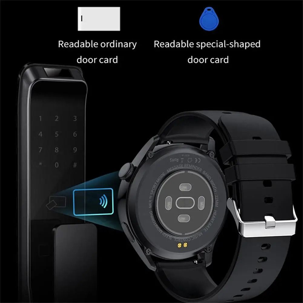 GT5 Smart Watch Full Touch Screen Sport Fitness Watch for Call NFC Wireless Charging Heart Rate Blood Pressure Monitor Sports