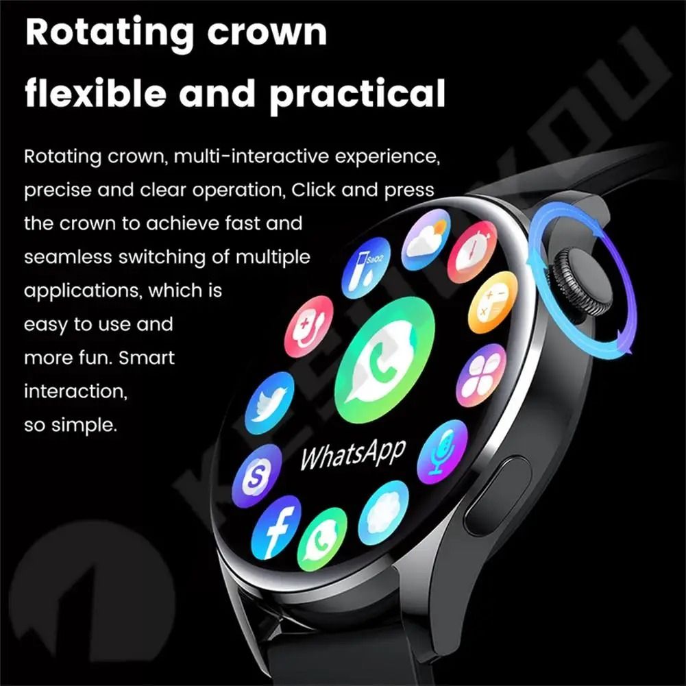 GT5 Smart Watch Full Touch Screen Sport Fitness Watch for Call NFC Wireless Charging Heart Rate Blood Pressure Monitor Sports