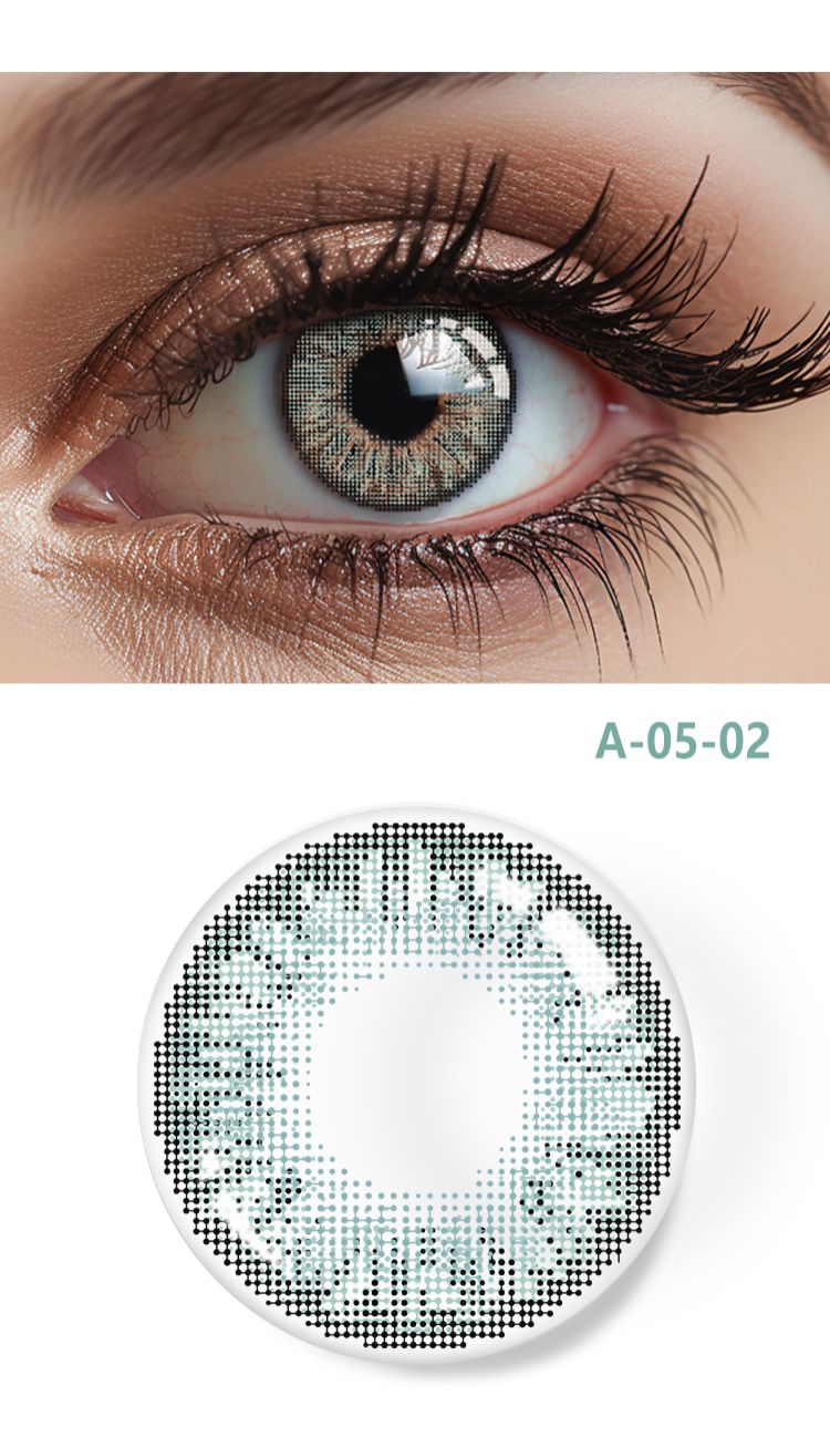 3psc Colored contact lens set Lenses Half-Yearly Disposable Cosmetic Contacts Set with 60ml Care Solution & Storage Case Cosmetic