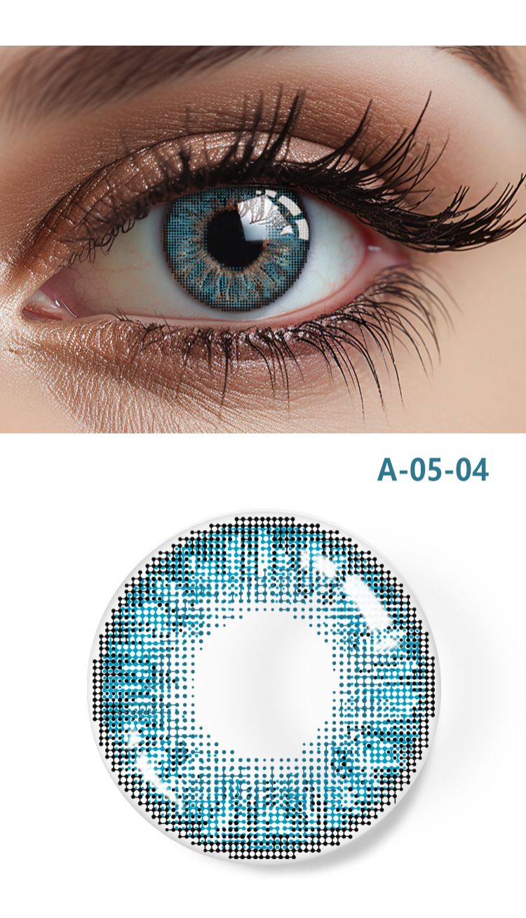 3psc Colored contact lens set Lenses Half-Yearly Disposable Cosmetic Contacts Set with 60ml Care Solution & Storage Case Cosmetic