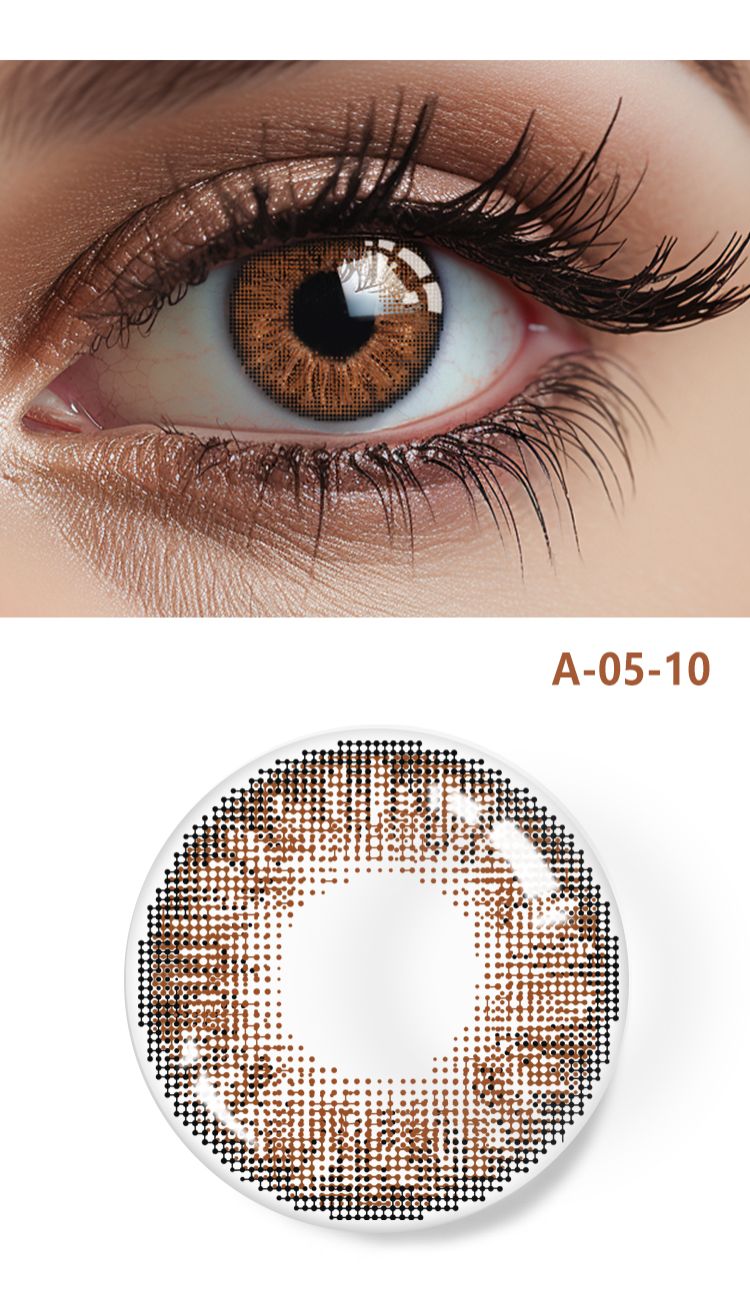 3psc Colored contact lens set Lenses Half-Yearly Disposable Cosmetic Contacts Set with 60ml Care Solution & Storage Case Cosmetic