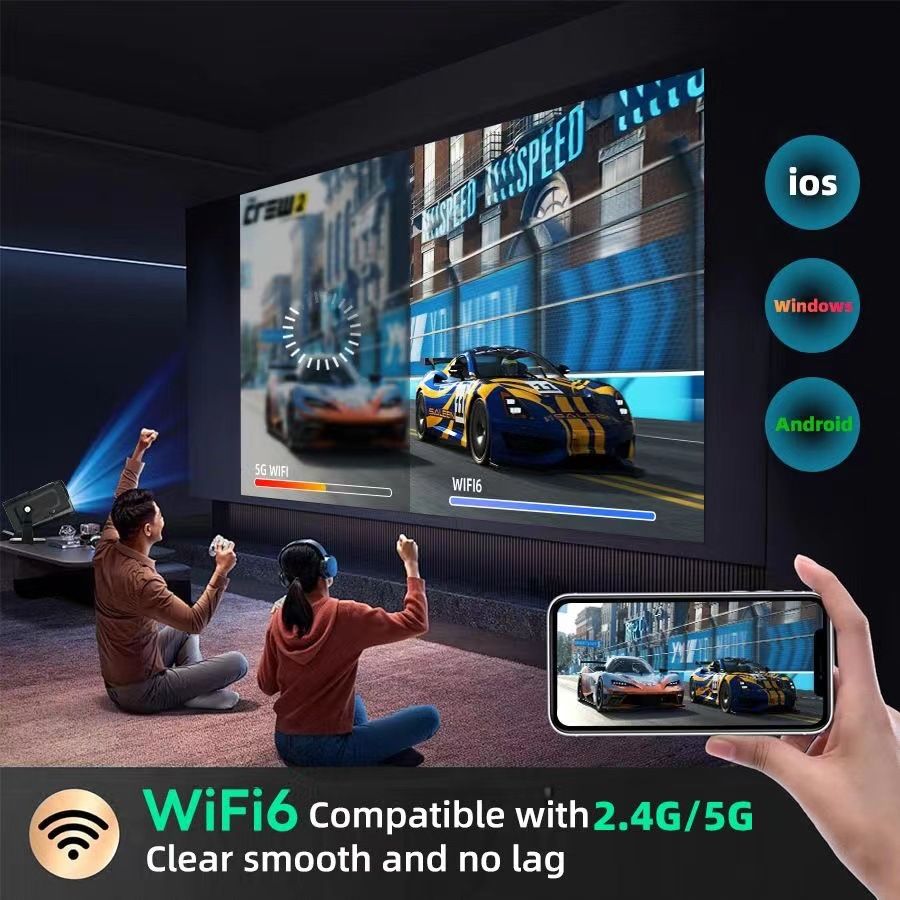 EAGLE SHADOW LED No Netflix Projector 4K Android 11 HY320 Dual Wifi 200ANSI H713 BT5.0 1080P 1920*1080P Cinema Camping Projetor