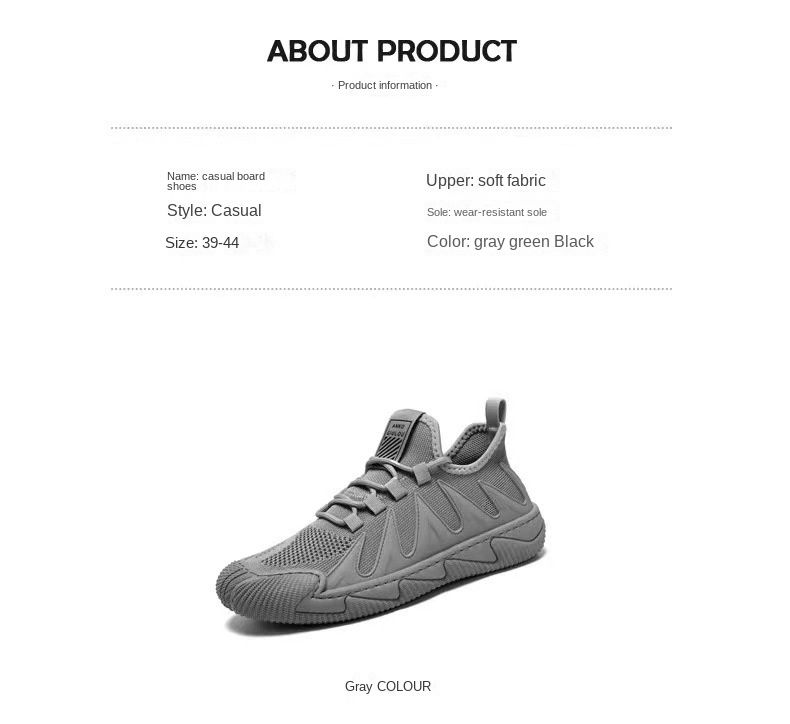 Men's Shoes New Casual Shoes Men's Running Sneakers Youth Black Work Shoes