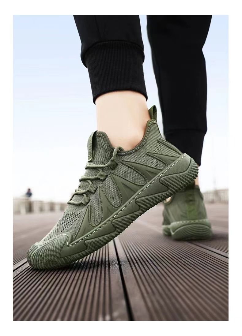 Men's Shoes New Casual Shoes Men's Running Sneakers Youth Black Work Shoes