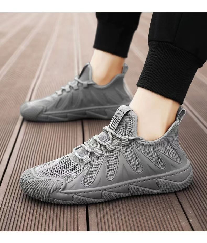 Men's Shoes New Casual Shoes Men's Running Sneakers Youth Black Work Shoes