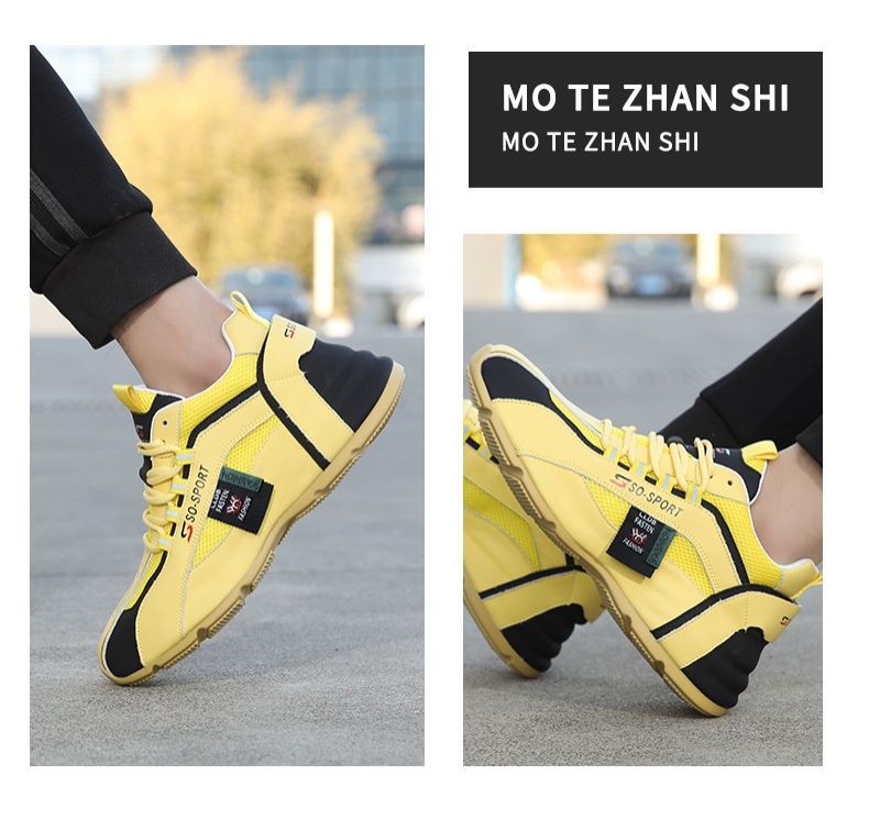 Men's Sports Daily Hundred With Thick Bottom Heightening Casual Trend Leather Package Bottom Men's Shoes Niche Shoes Tide
