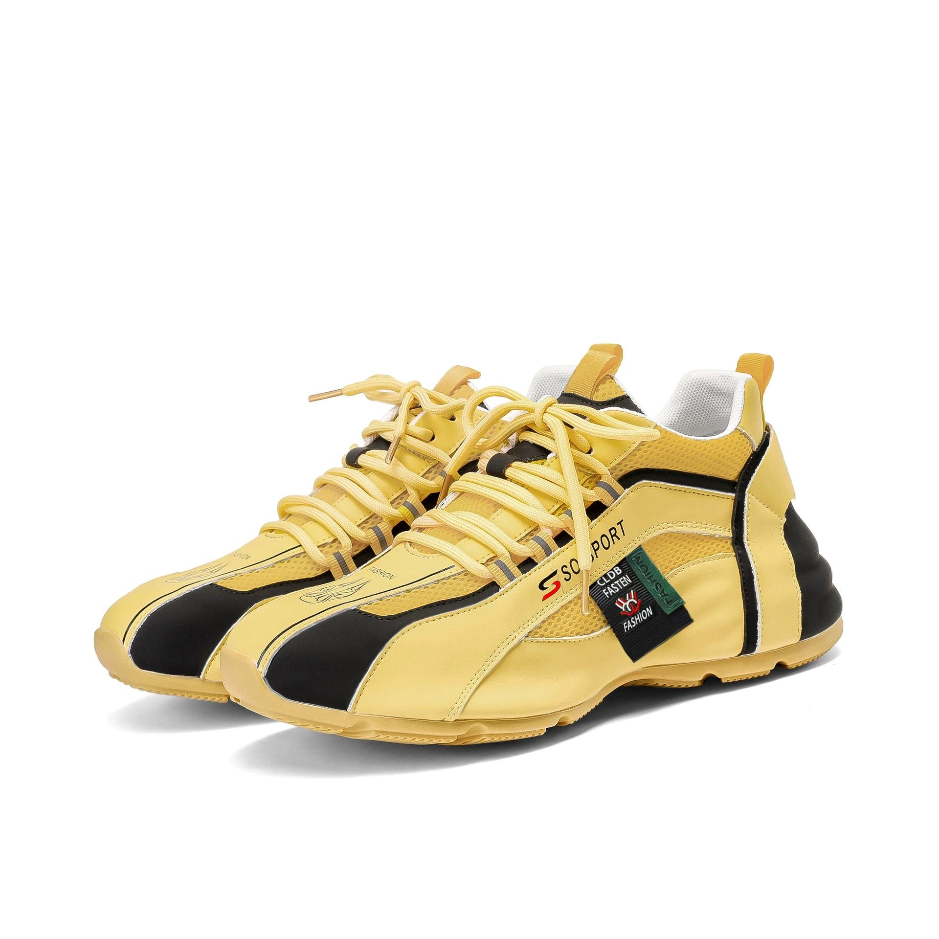 Men's Sports Daily Hundred With Thick Bottom Heightening Casual Trend Leather Package Bottom Men's Shoes Niche Shoes Tide