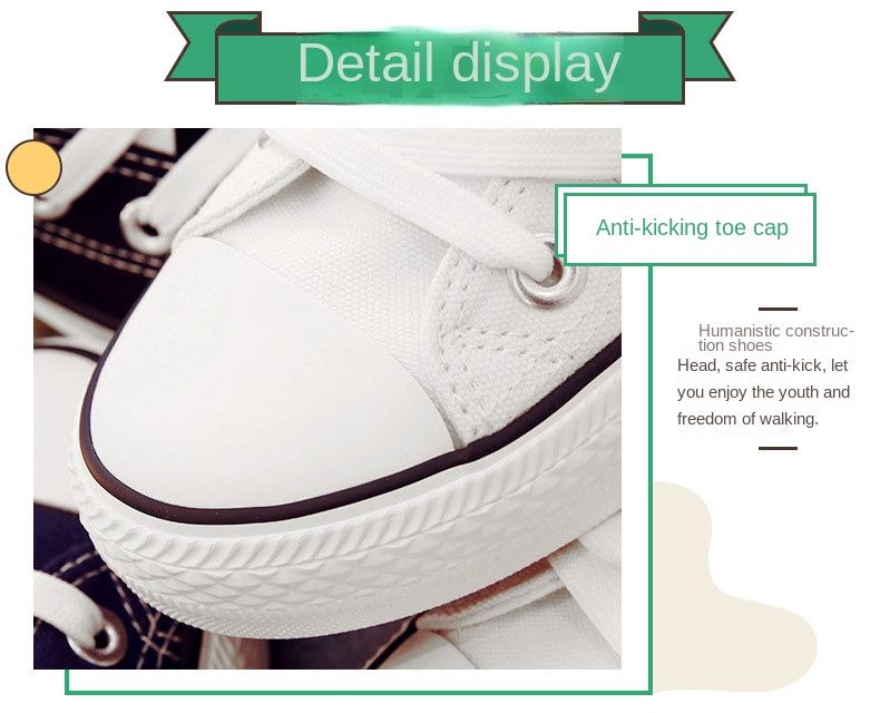 High-Top Women's Shoes Flat Classic Canvas Shoes Casual Sneaker