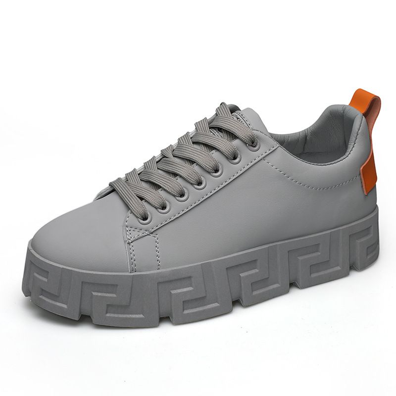 Board Shoes Men's Low Gang New Thick Bottom Heightening Small White Shoes Men's Shoes Fashion Trend Explosion Casual Shoes Men's Sneakers