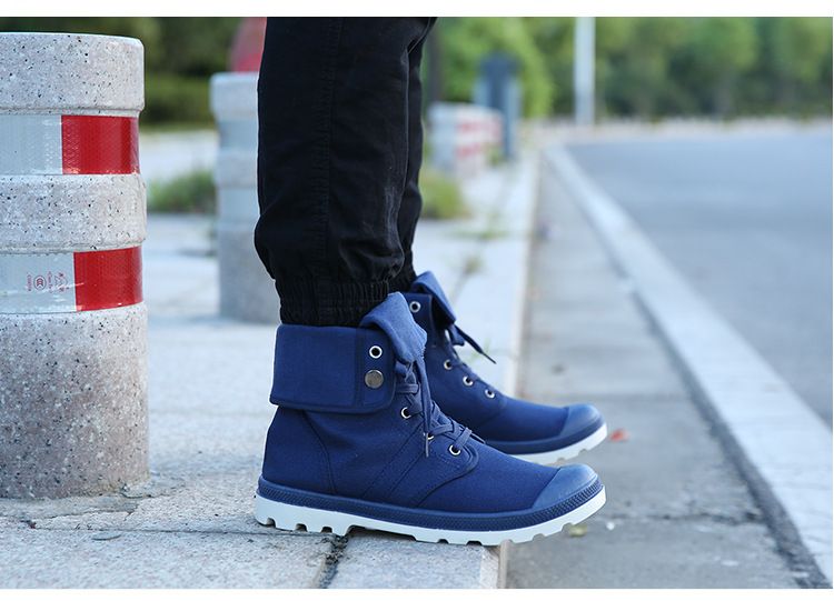 New Men's Shoes High-Top Casual Canvas Shoes Men's Outdoor Sneakers Trendy Shoes Mountaineering Outdoor Shoes
