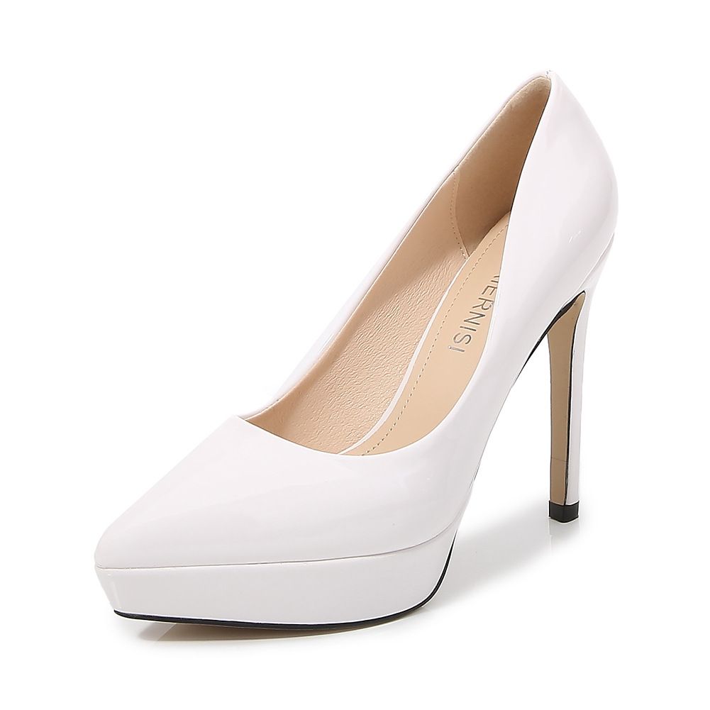 Pointed Toe Pumps Career Stilettos High Heels Women's Leather Shoes High Heels