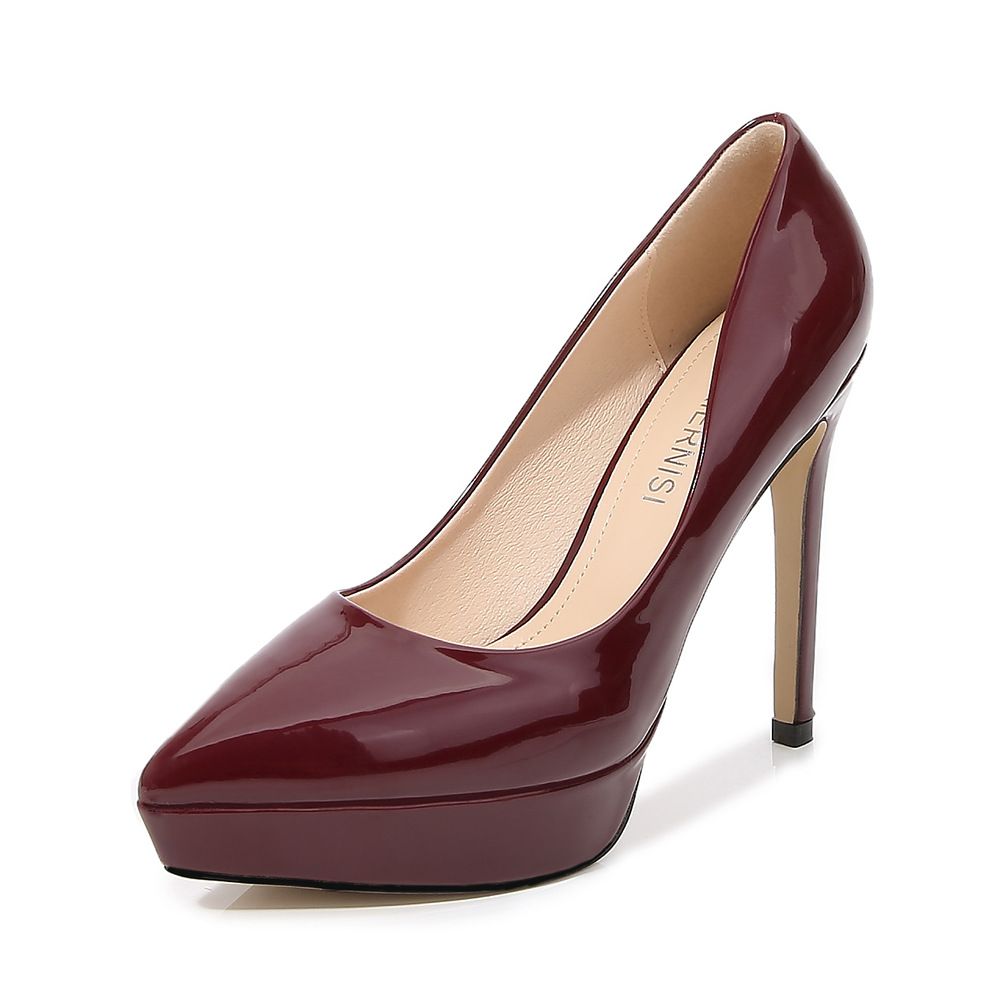Pointed Toe Pumps Career Stilettos High Heels Women's Leather Shoes High Heels