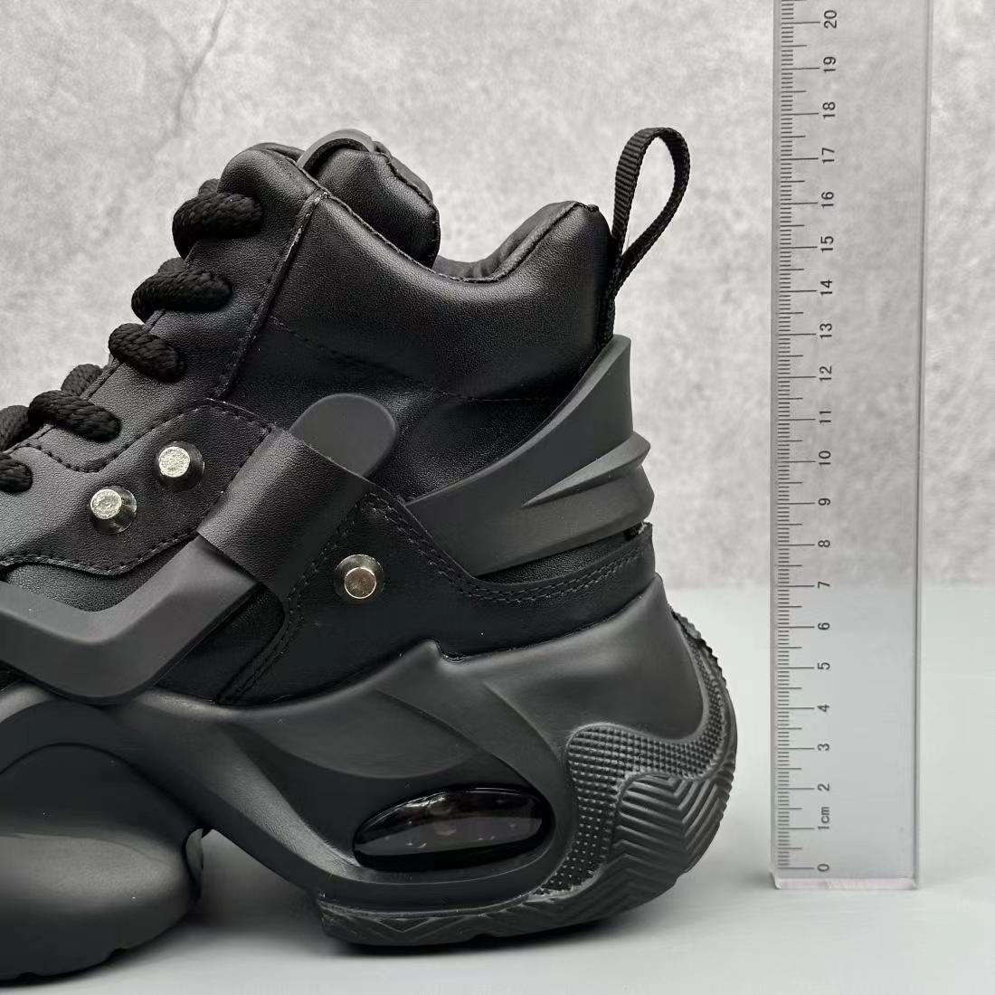 Men's shoes high-top shoes men's new trend of wear-resistant old dad shoes leather fashion casual heightening sports tide shoes