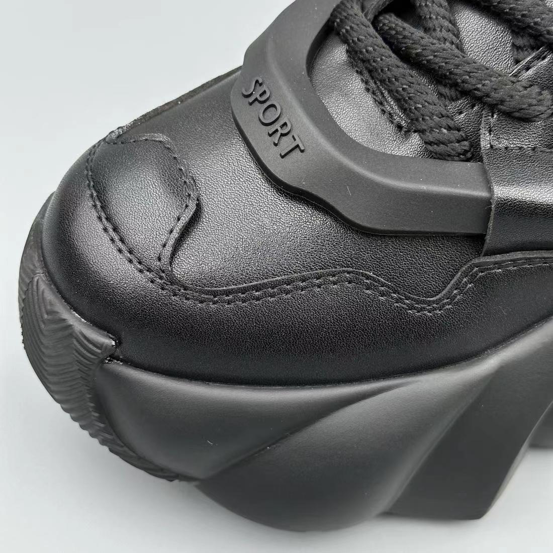 Men's shoes high-top shoes men's new trend of wear-resistant old dad shoes leather fashion casual heightening sports tide shoes