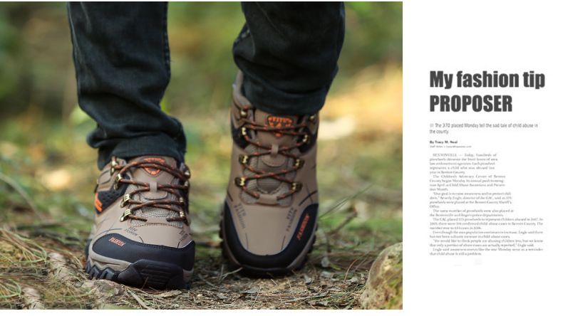 Men's Shoes Low-Top Leather plus Velvet Cotton Shoes Outdoor Climbing Boots Men's Non-Slip Wear-Resistant Hiking Sneaker