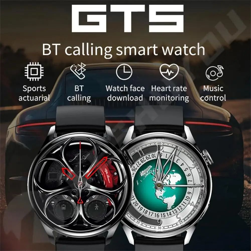 GT5 Smart Watch Men NFC Answer Call Fitness Tracker Wireless Charging Women Clock Weather DIY Dial for IOS Android Phone