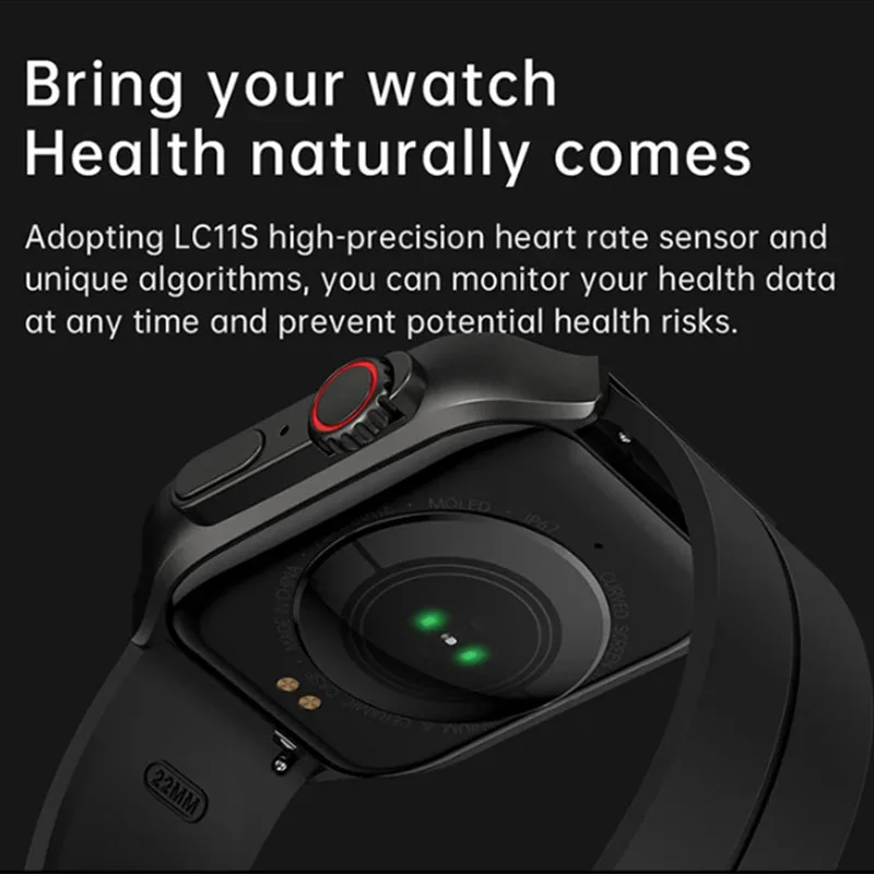 3D Curved Screen Smartwatch Bluetooth Call Waterproof Sports Smart Watch Blood Oxygen Heart Rate Healthy Fitness Watch Men