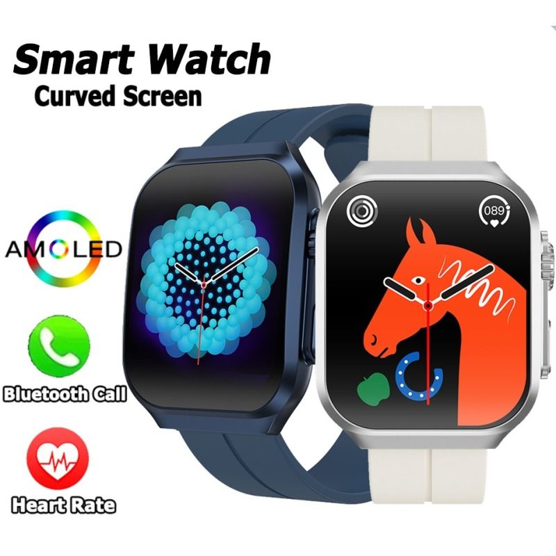 3D Curved Screen Smartwatch Bluetooth Call Waterproof Sports Smart Watch Blood Oxygen Heart Rate Healthy Fitness Watch Men