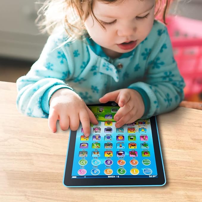 Kids Learning Pad/Tablet Interactive Toddler Toys with Words Numbers Alphabets Music Electronic Educational Toy for Preschool Boys & Girls 3-8 Years Old