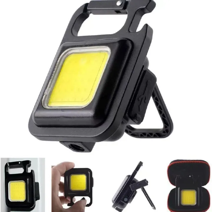 COB Keychain Work Light, Pocket Small Mini Flashlight Rechargeable Keyring Torch, Valentines Gifts for Him Boyfriend Men, Cool Tools for Auto, Repairing, Emergency