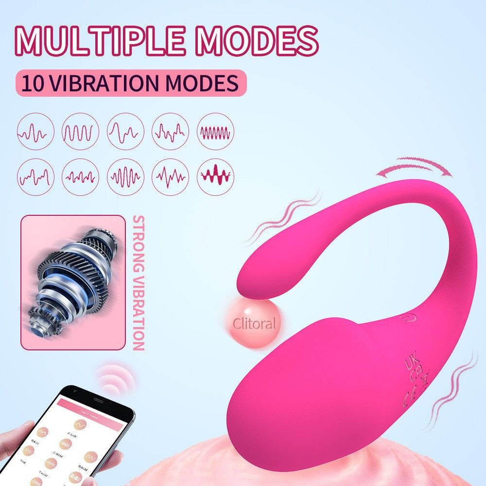 APP Remote Control Vibrator-Dual Motors Rose Sex Toy with 9 Vibrating Mode Adult Toy Wearable Clitoral G Spot Vibrator for Women Couple Pleasure