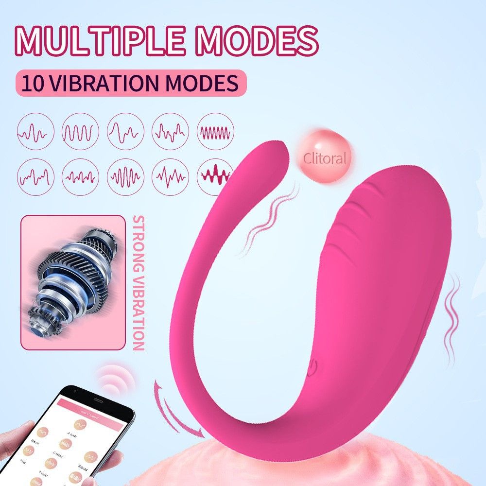 APP Remote Control Vibrator-Dual Motors Rose Sex Toy with 9 Vibrating Mode Adult Toy Wearable Clitoral G Spot Vibrator for Women Couple Pleasure