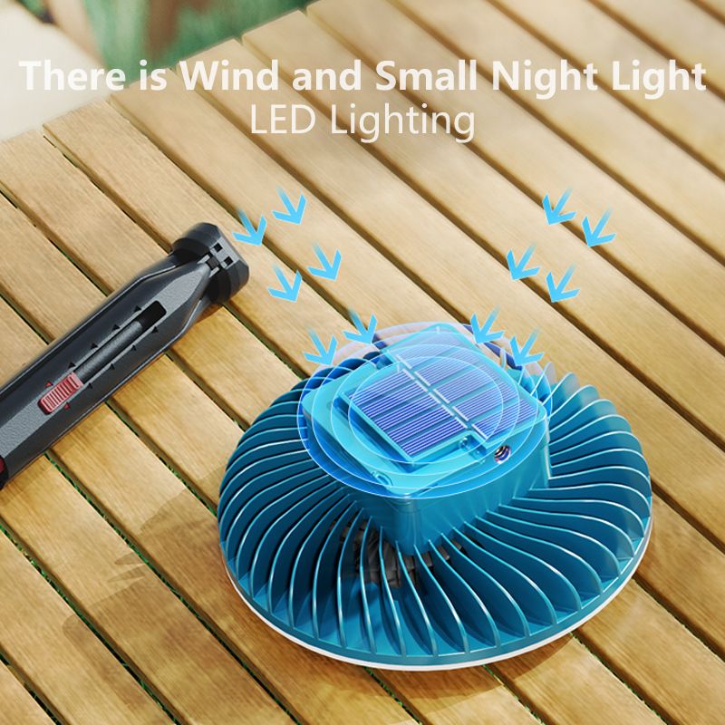 Portable Camping Lamp USB LED Lighting USB Fan Rechargeable Multi-functional Outdoor/Indoor 2 levels of brightness 3 levels of wind speed