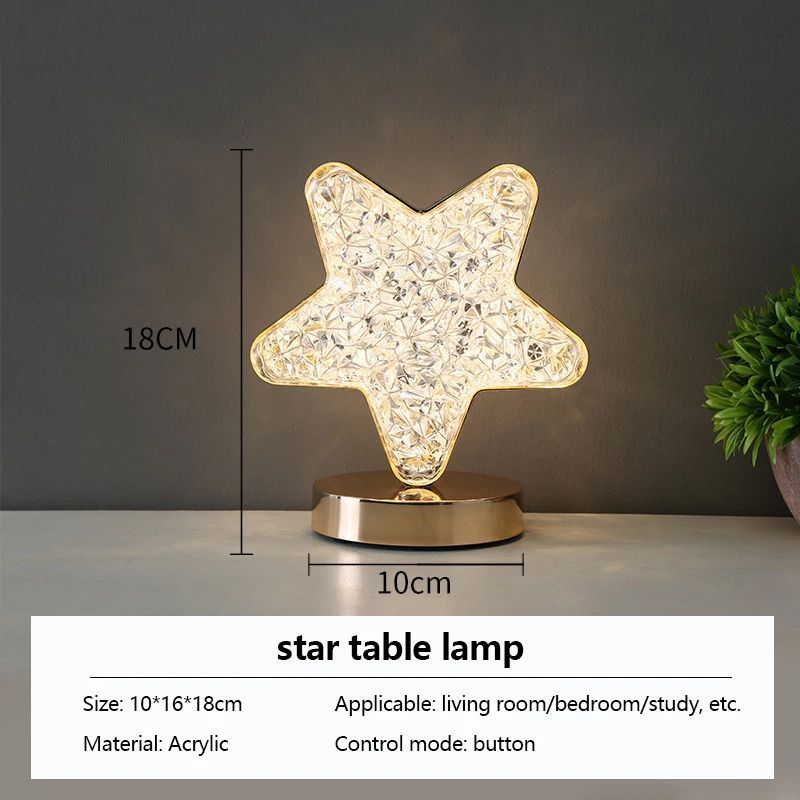 Rechargeable LED Table Lamps Desktop Lamp Touch Bedroom Light Living Lights Ambient Light Suitable for Home Restaurant Bar