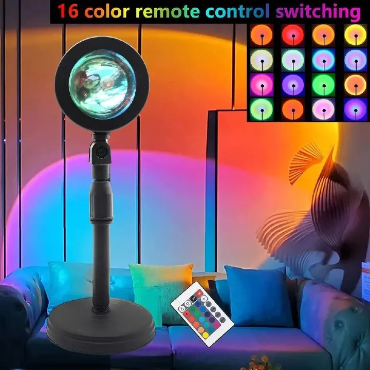 LED Projectors Night Light Backlight Sunset Lamp RGB LED Ring Light Color LED Lamp USB Rainbow Lamp Desk Decoration Home Atmosphere Lighting
